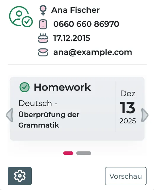 Schüler – Schnellansicht